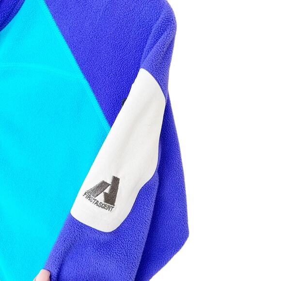 Eddie Bauer First Ascent Blue Purple Fleece Full Zip Sz M - Picture 4 of 5